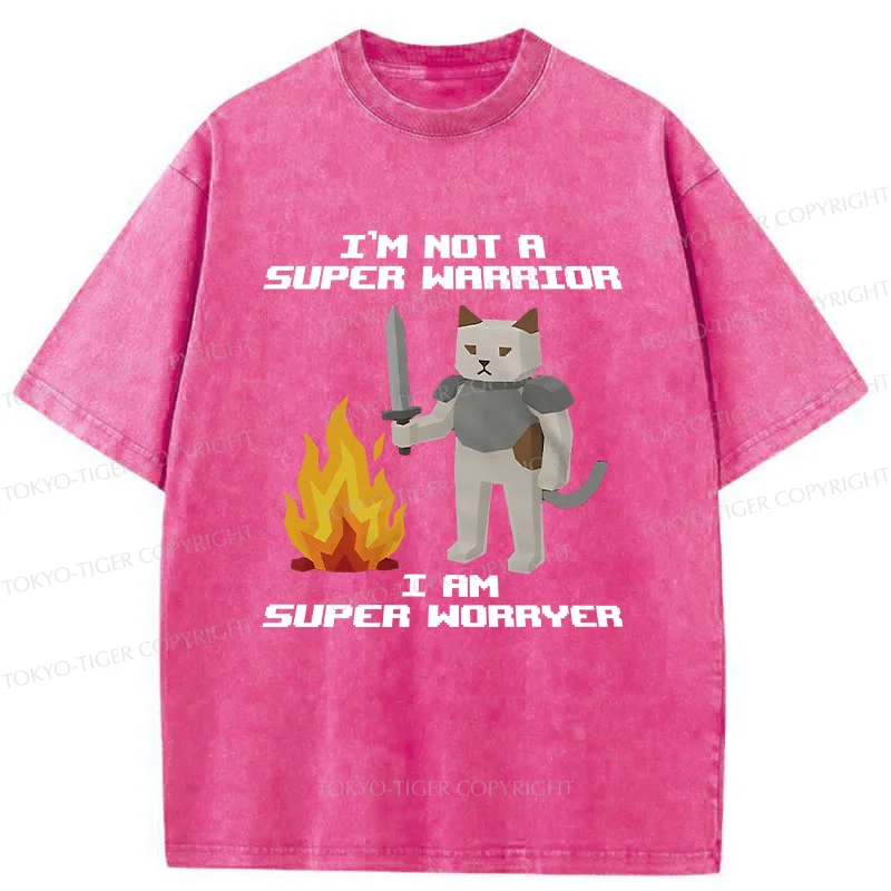Tokyo-Tiger Cat Warrior Funny Washed T-Shirt