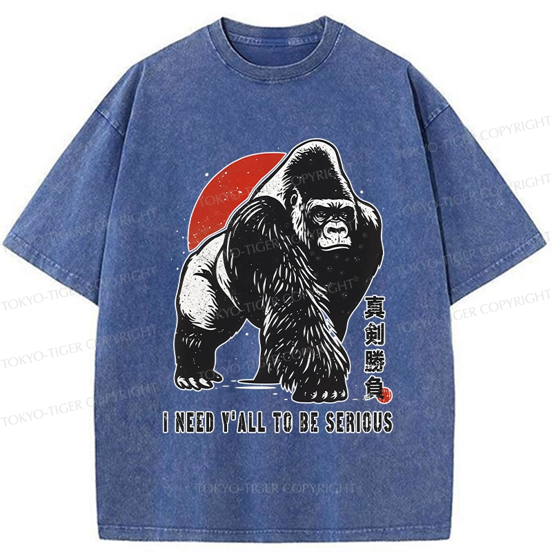Tokyo-Tiger I Need Y'All To Be Serious Washed T-Shirt