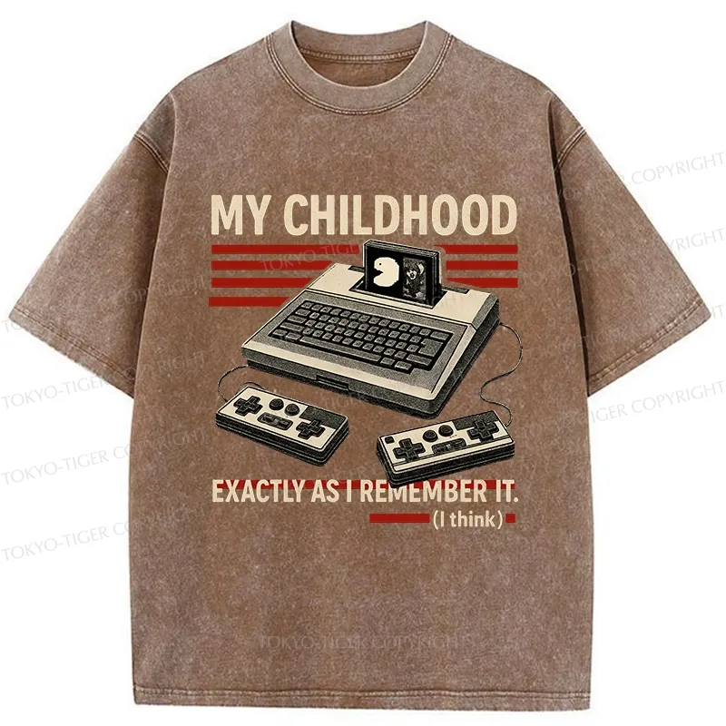 Tokyo-Tiger My Childhood Exactly As I Remember It Washed T-Shirt