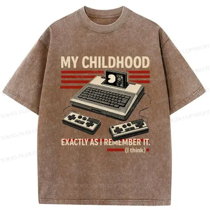 Tokyo-Tiger My Childhood Exactly As I Remember It Washed T-Shirt
