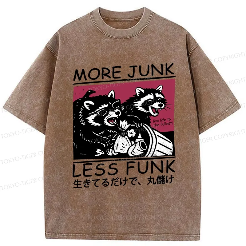Tokyo-Tiger More Junk Less Funk Washed T-Shirt