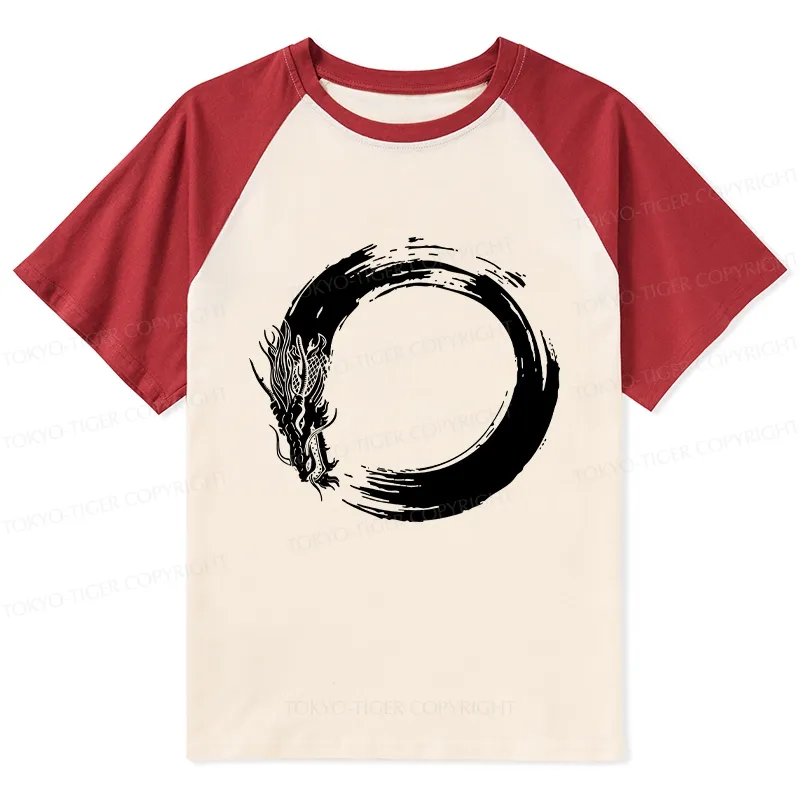 Tokyo-Tiger Dragon's Circle Raglan T-shirt