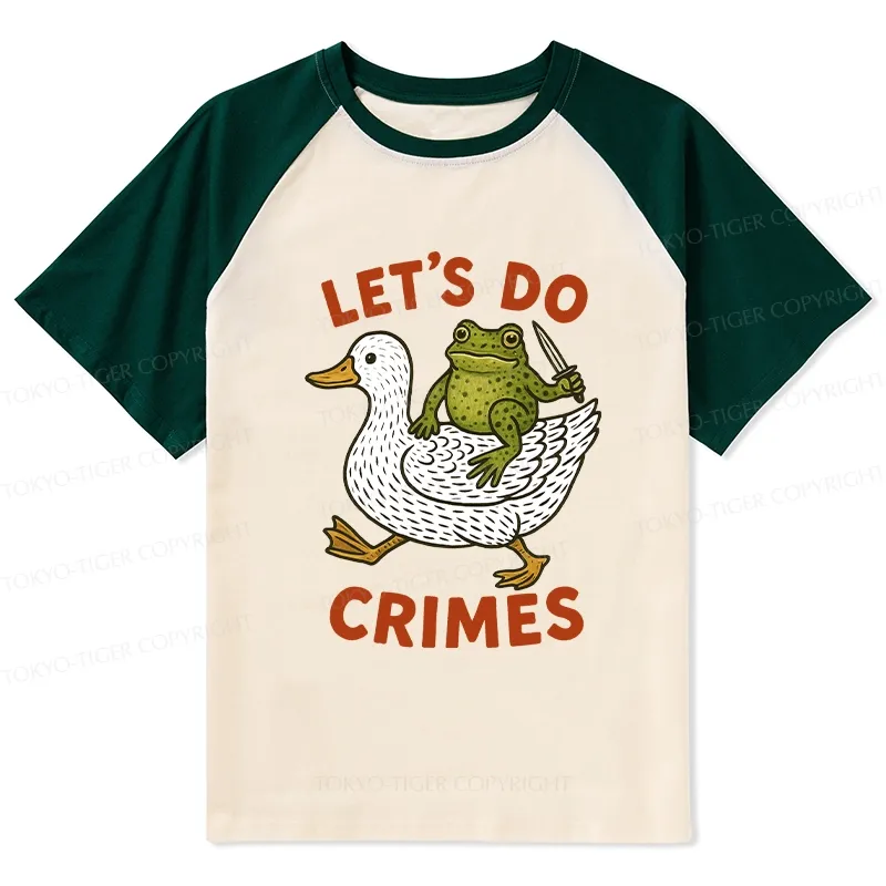 Tokyo-Tiger Frog Ready To Commit Crime Raglan T-shirt