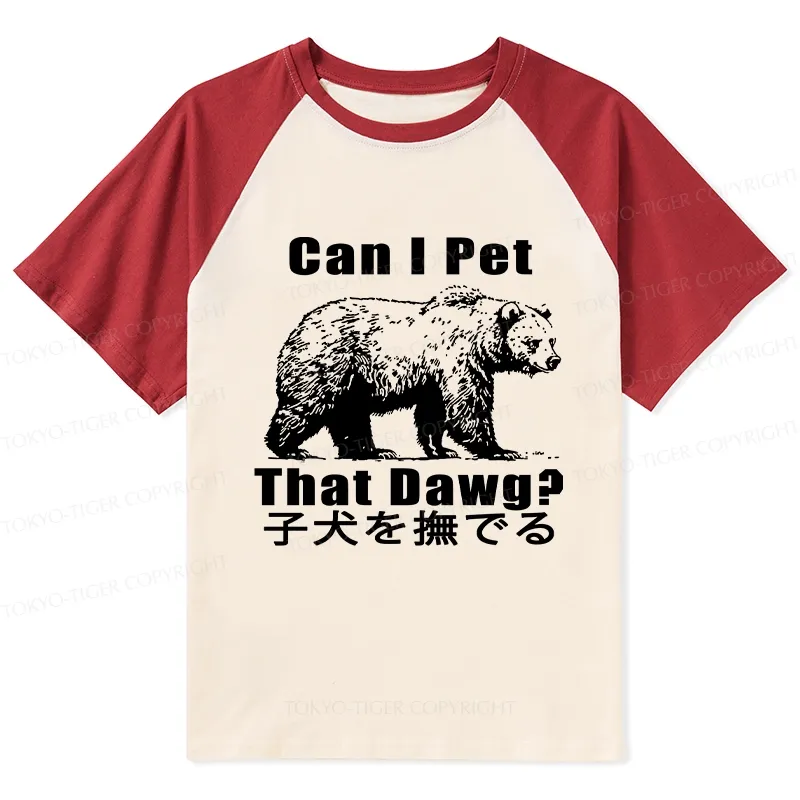 Tokyo-Tiger Pet The Bear Raglan T-shirt