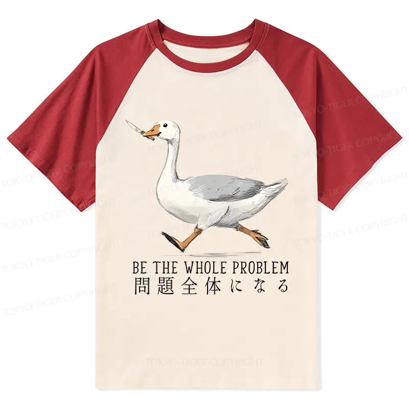 Tokyo-Tiger Running Stupid Goose Raglan T-shirt