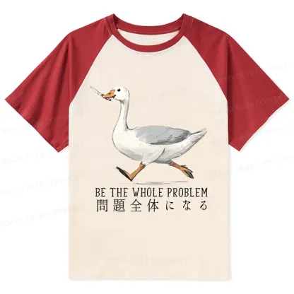 Tokyo-Tiger Running Stupid Goose Raglan T-shirt