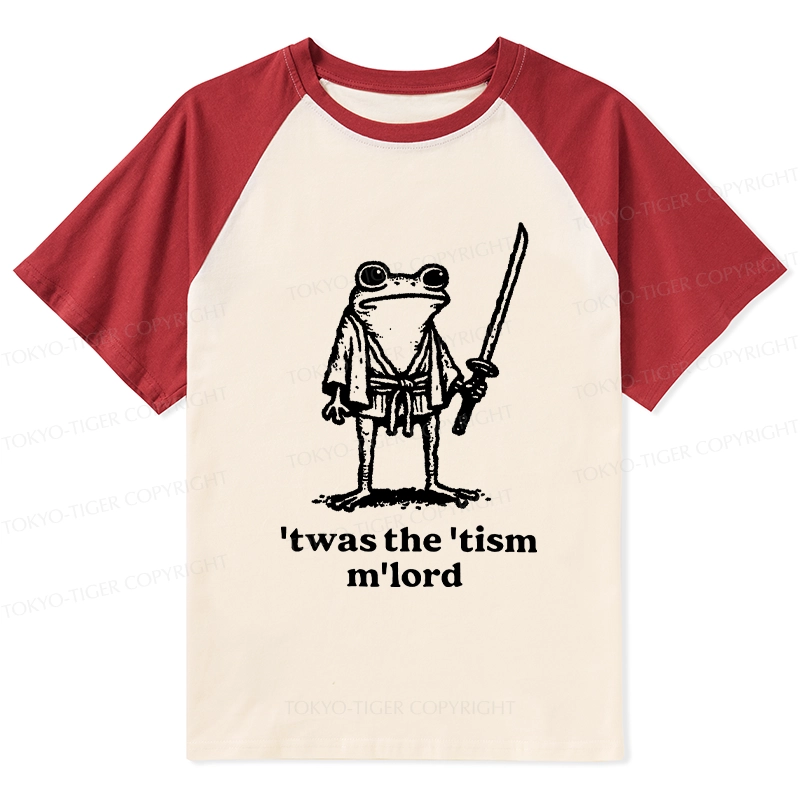 Tokyo-Tiger Focused Samurai Frog Raglan T-shirt