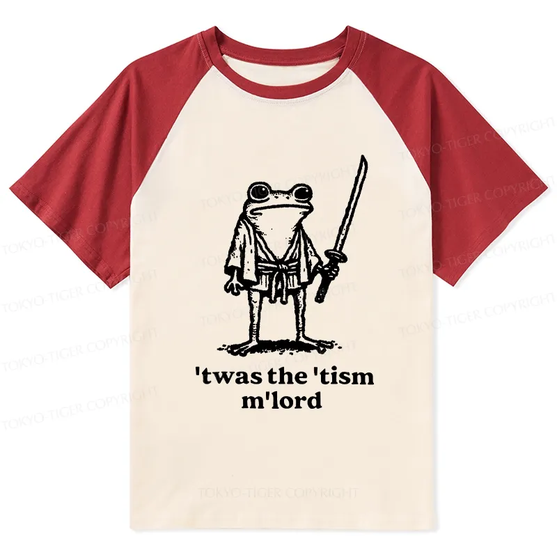 Tokyo-Tiger Focused Samurai Frog Raglan T-shirt