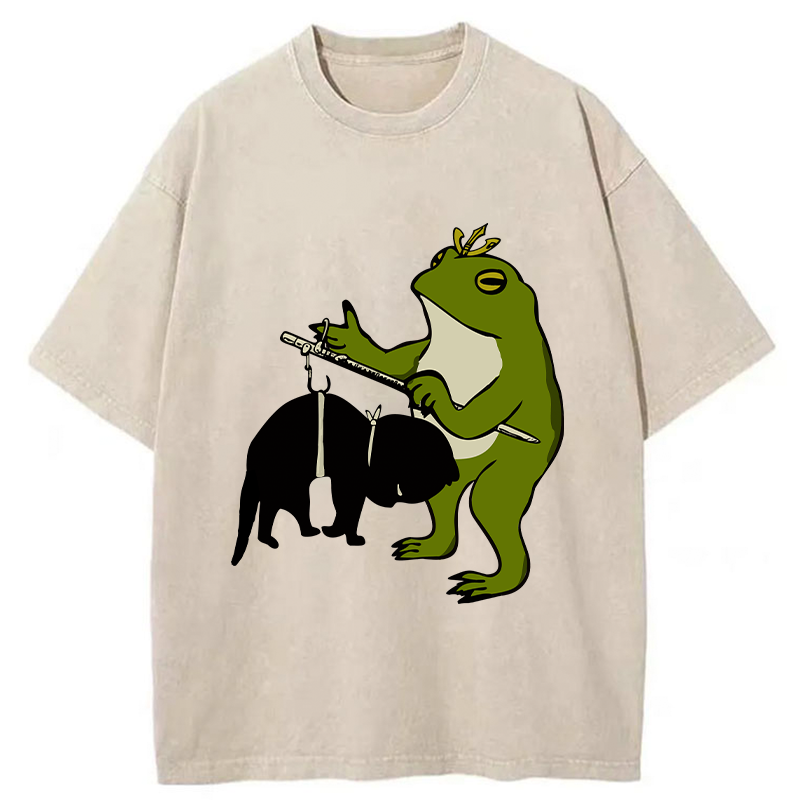 Tokyo-Tiger How Heavy Is This Cat Washed T-Shirt