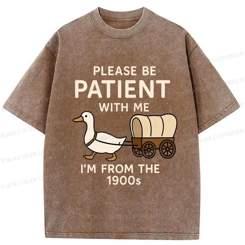 Tokyo-Tiger Please Be Patient With Me Funny Washed T-Shirt