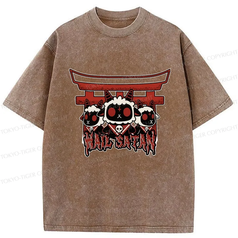Tokyo-Tiger Hail Satan Washed T-Shirt