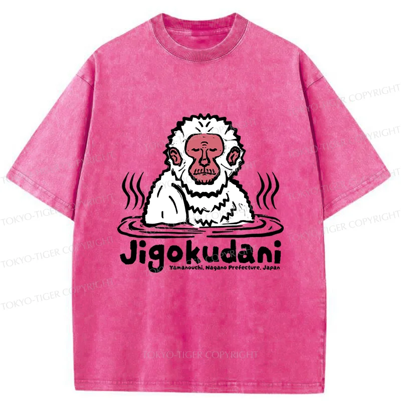 Tokyo-Tiger Japanese Hot Spring Monkey Washed T-Shirt