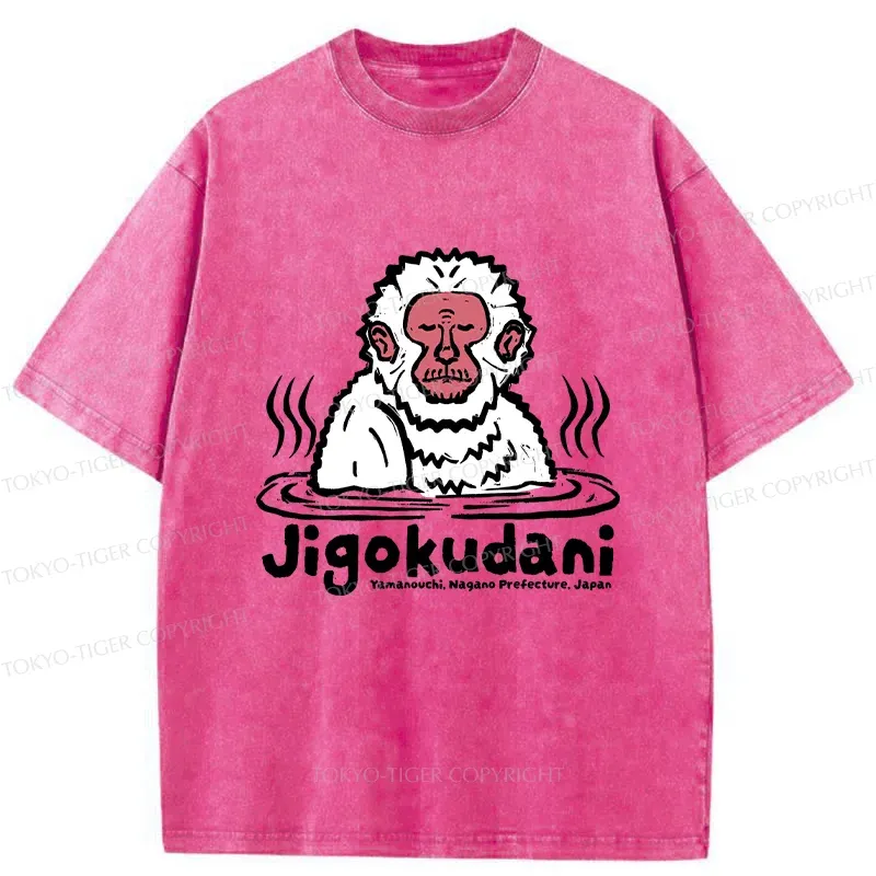 Tokyo-Tiger Japanese Hot Spring Monkey Washed T-Shirt