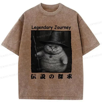 Tokyo-Tiger The Legendary Journey Of Cat Washed T-Shirt