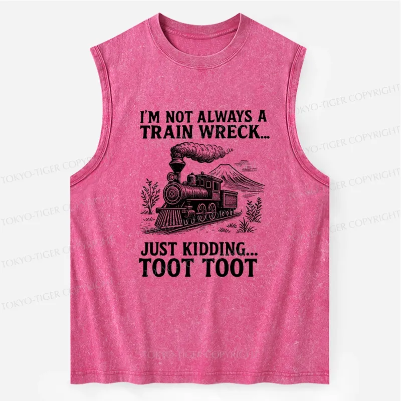 Tokyo-Tiger Funny Train Jokes Washed Tank
