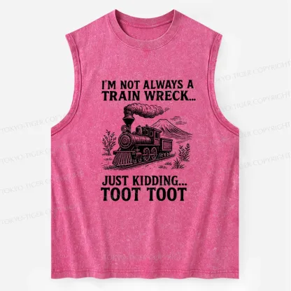 Tokyo-Tiger Funny Train Jokes Washed Tank