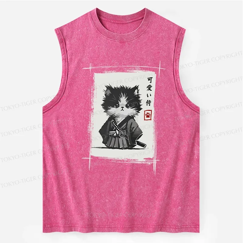 Tokyo-Tiger Kitten Samurai Washed Tank
