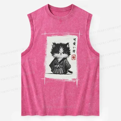Tokyo-Tiger Kitten Samurai Washed Tank