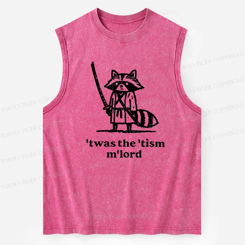 Tokyo-Tiger Focused Samurai Raccoon Washed Tank