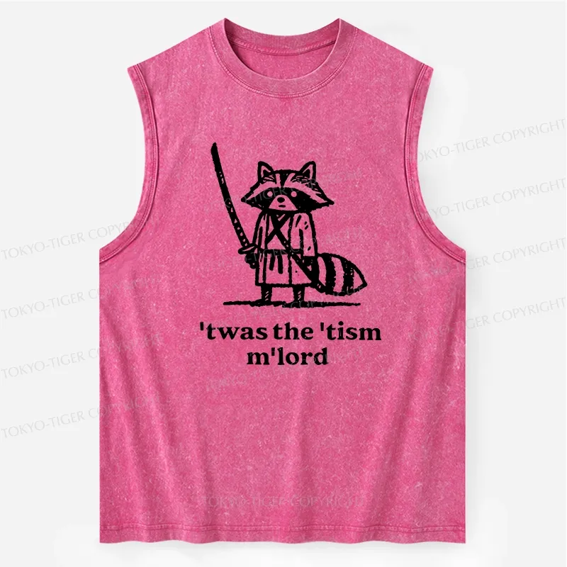 Tokyo-Tiger Focused Samurai Raccoon Washed Tank