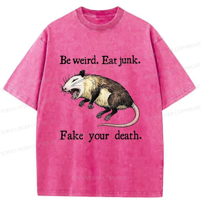 Tokyo-Tiger Possum Playing Dead Washed T-Shirt