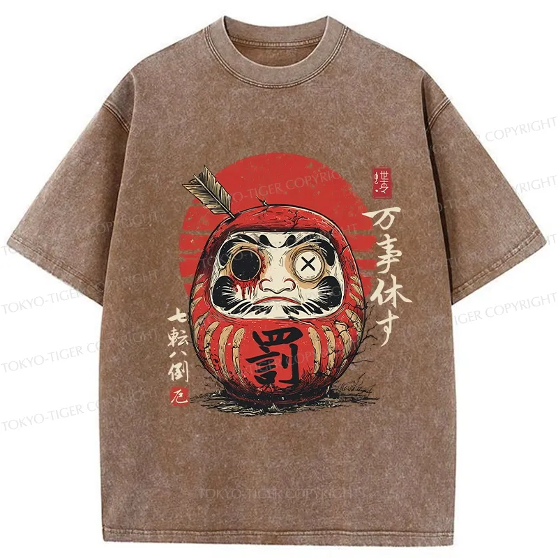 Tokyo-Tiger The Tenacious Daruma Washed T-Shirt