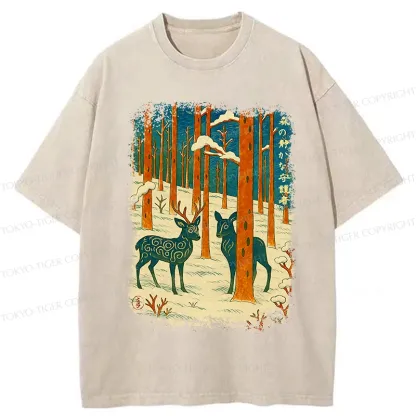Tokyo-Tiger The Forest's Honorable Guardian Washed T-Shirt