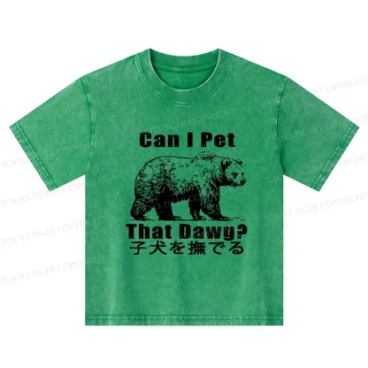 Tokyo-Tiger Pet The Bear Kids Washed T-Shirt