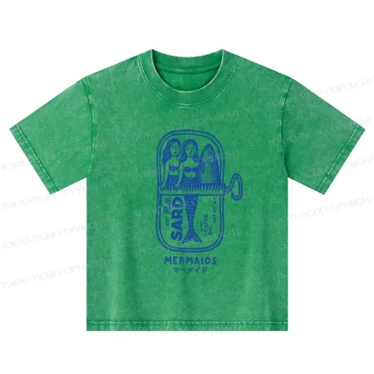 Tokyo-Tiger Mermaid Can Kids Washed T-Shirt
