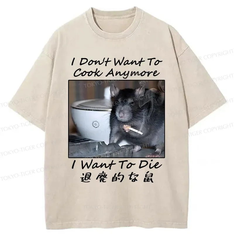 Tokyo-Tiger Decadent Mouse Washed T-Shirt