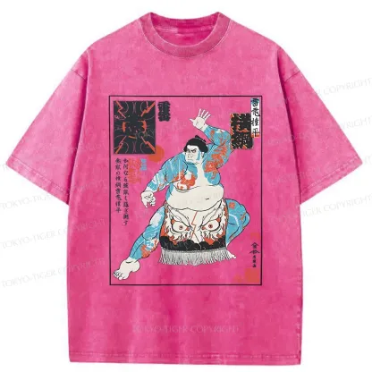 Tokyo-Tiger Japan Traditional Sumo Washed T-Shirt