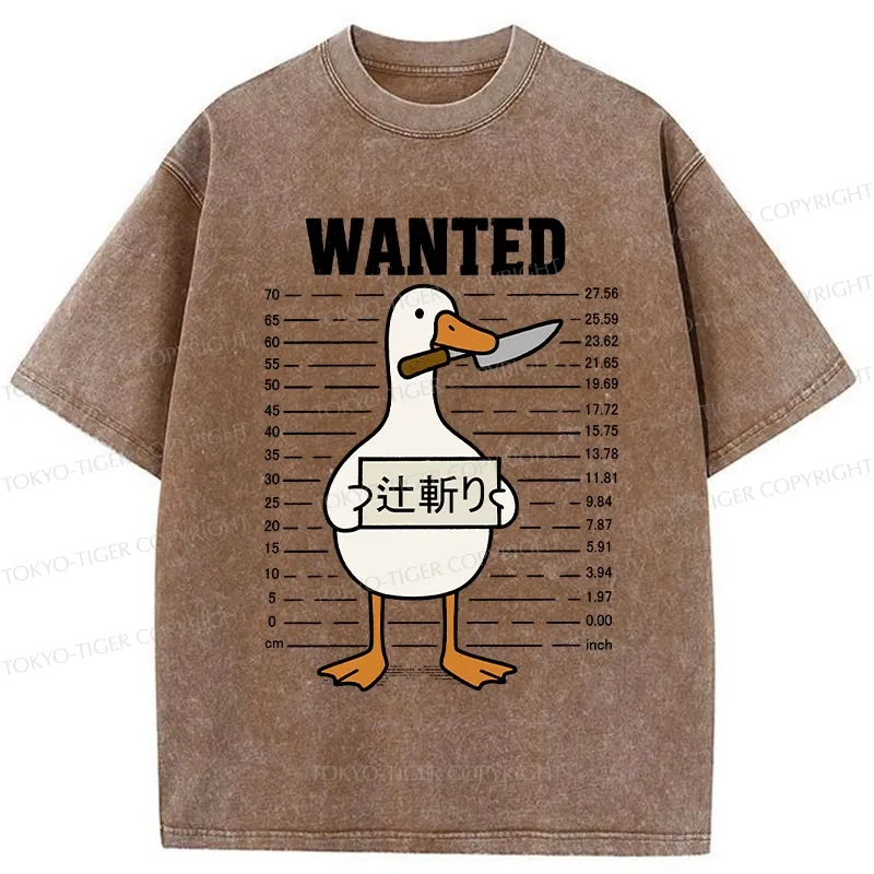 Tokyo-Tiger Wanted Silly Goose Washed T-Shirt