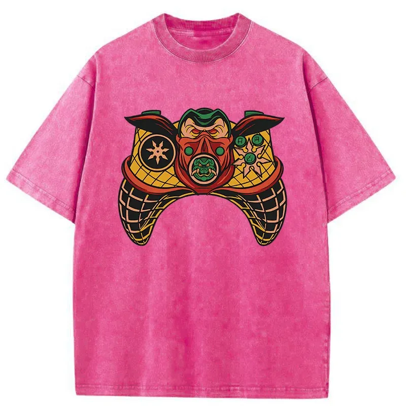 Tokyo-Tiger Ninja Gamepad Washed T-Shirt
