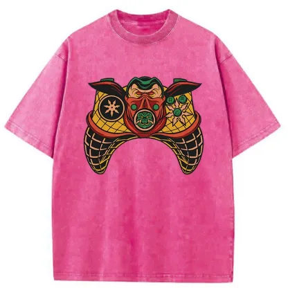 Tokyo-Tiger Ninja Gamepad Washed T-Shirt