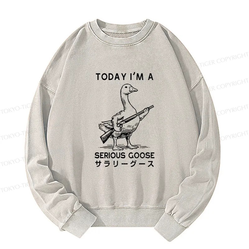 Tokyo-Tiger Serious Stupid Goose Washed Sweatshirt
