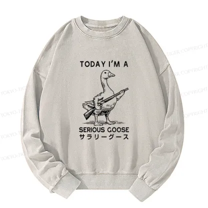 Tokyo-Tiger Serious Stupid Goose Washed Sweatshirt