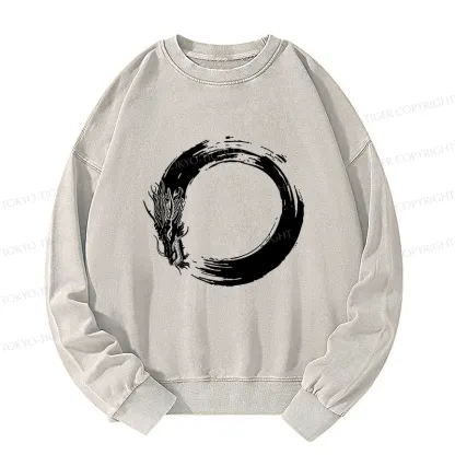 Tokyo-Tiger Dragon's Circle Washed Sweatshirt