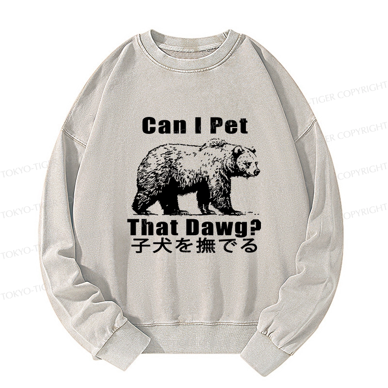 Tokyo-Tiger Pet The Bear Washed Sweatshirt