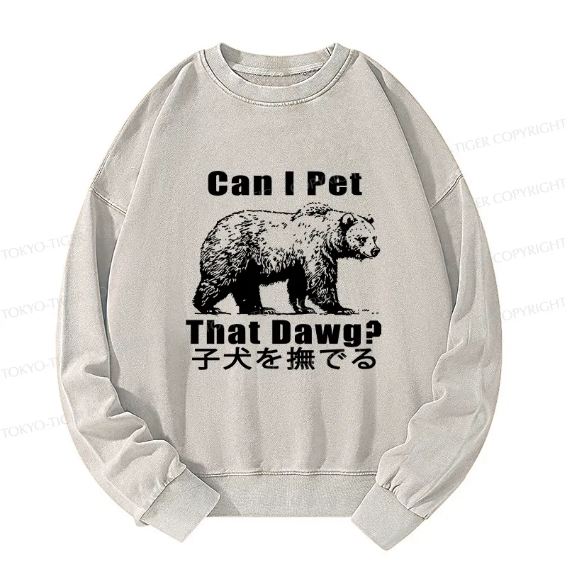 Tokyo-Tiger Pet The Bear Washed Sweatshirt