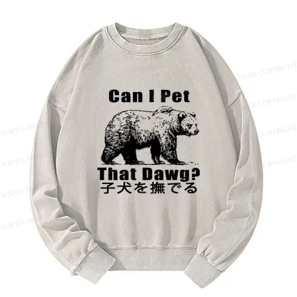 Tokyo-Tiger Pet The Bear Washed Sweatshirt
