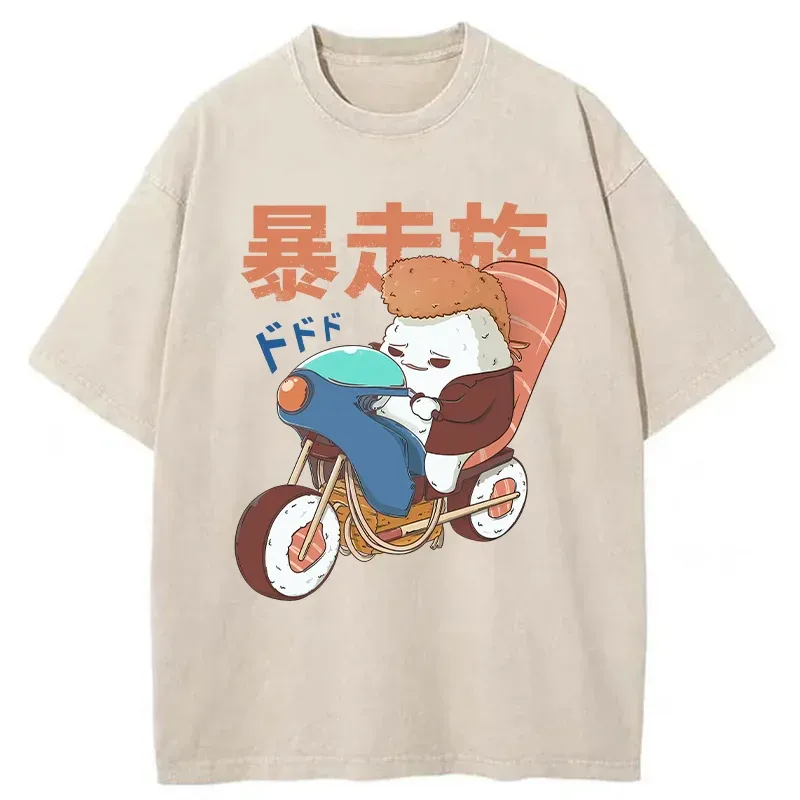 Tokyo-Tiger Motorcycle Gang Washed T-Shirt