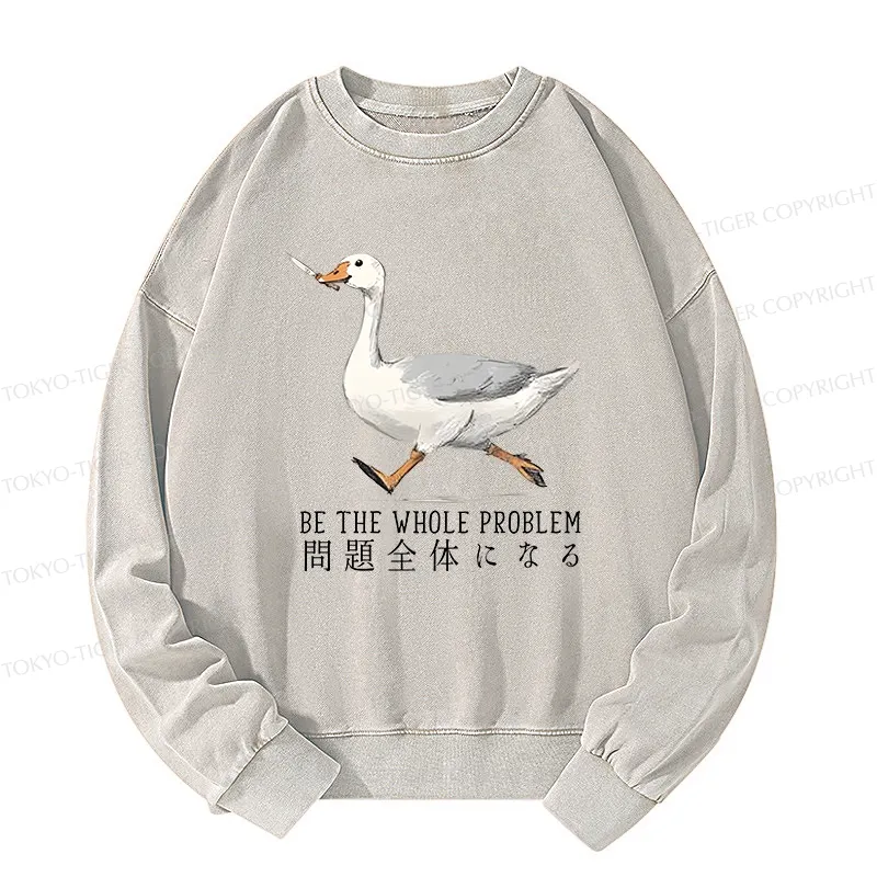 Tokyo-Tiger Running Stupid Goose Washed Sweatshirt