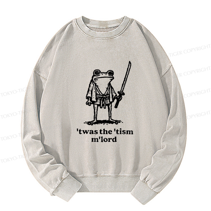 Tokyo-Tiger Focused Samurai Frog Washed Sweatshirt