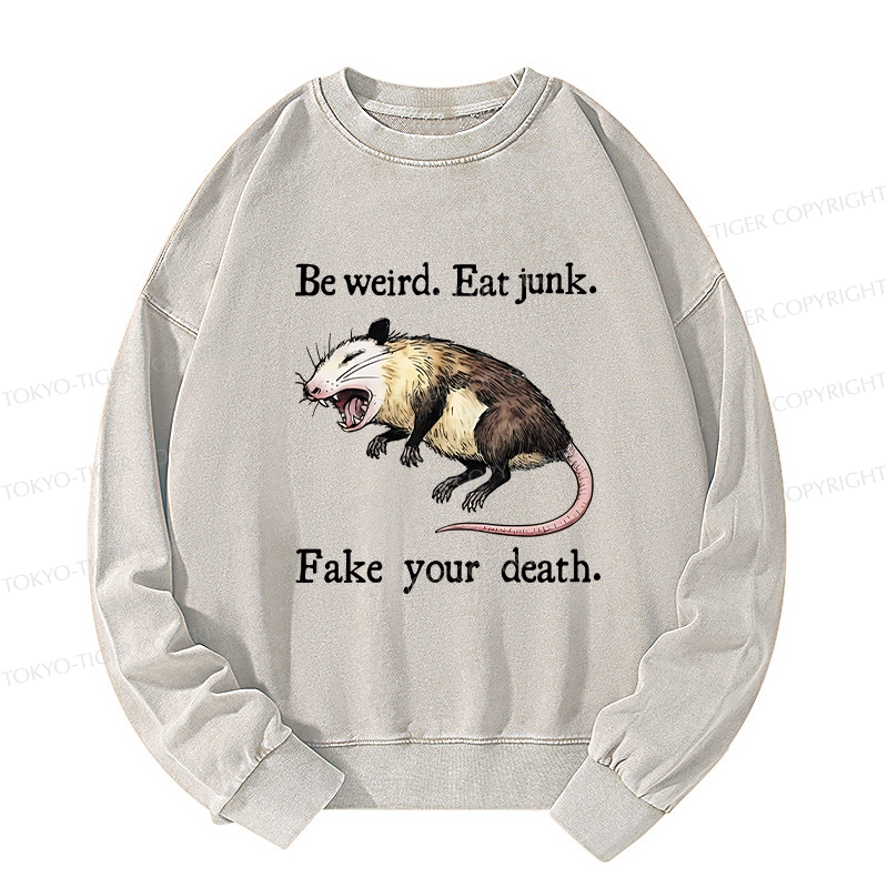 Tokyo-Tiger Possum Playing Dead Washed Sweatshirt