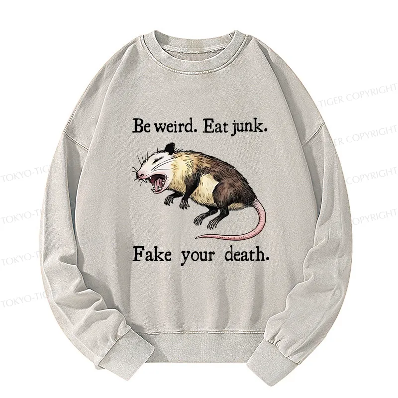 Tokyo-Tiger Possum Playing Dead Washed Sweatshirt