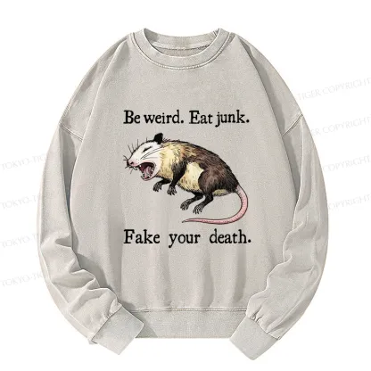 Tokyo-Tiger Possum Playing Dead Washed Sweatshirt
