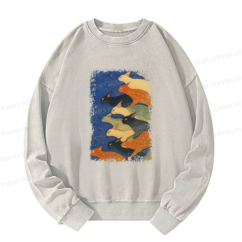 Tokyo-Tiger Claw-some Ninja Washed Sweatshirt