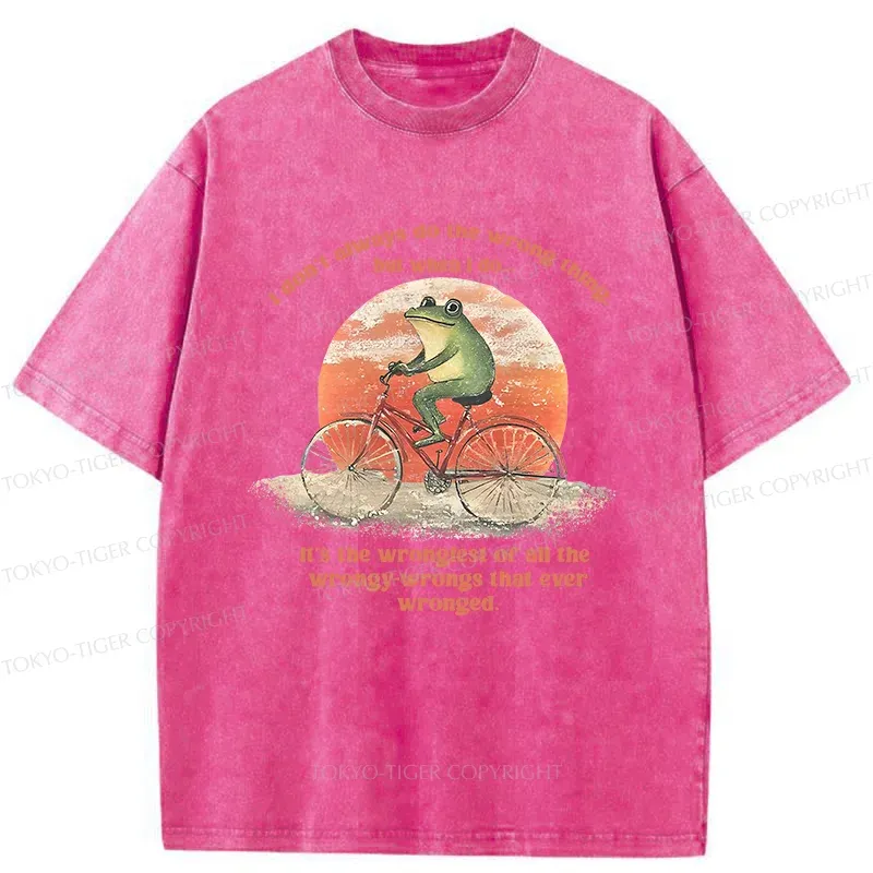 Tokyo-Tiger Frog About To Do Something Stupid Washed T-Shirt
