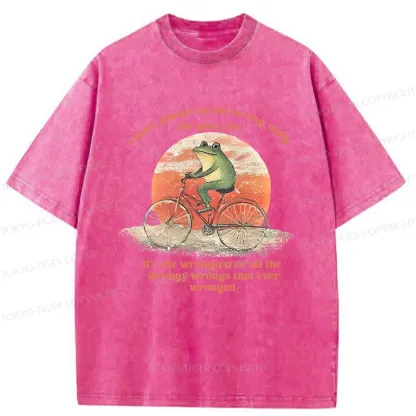 Tokyo-Tiger Frog About To Do Something Stupid Washed T-Shirt