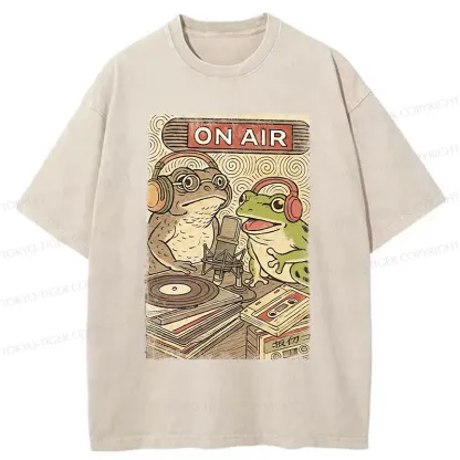 Tokyo-Tiger Frog And Toad Washed T-Shirt